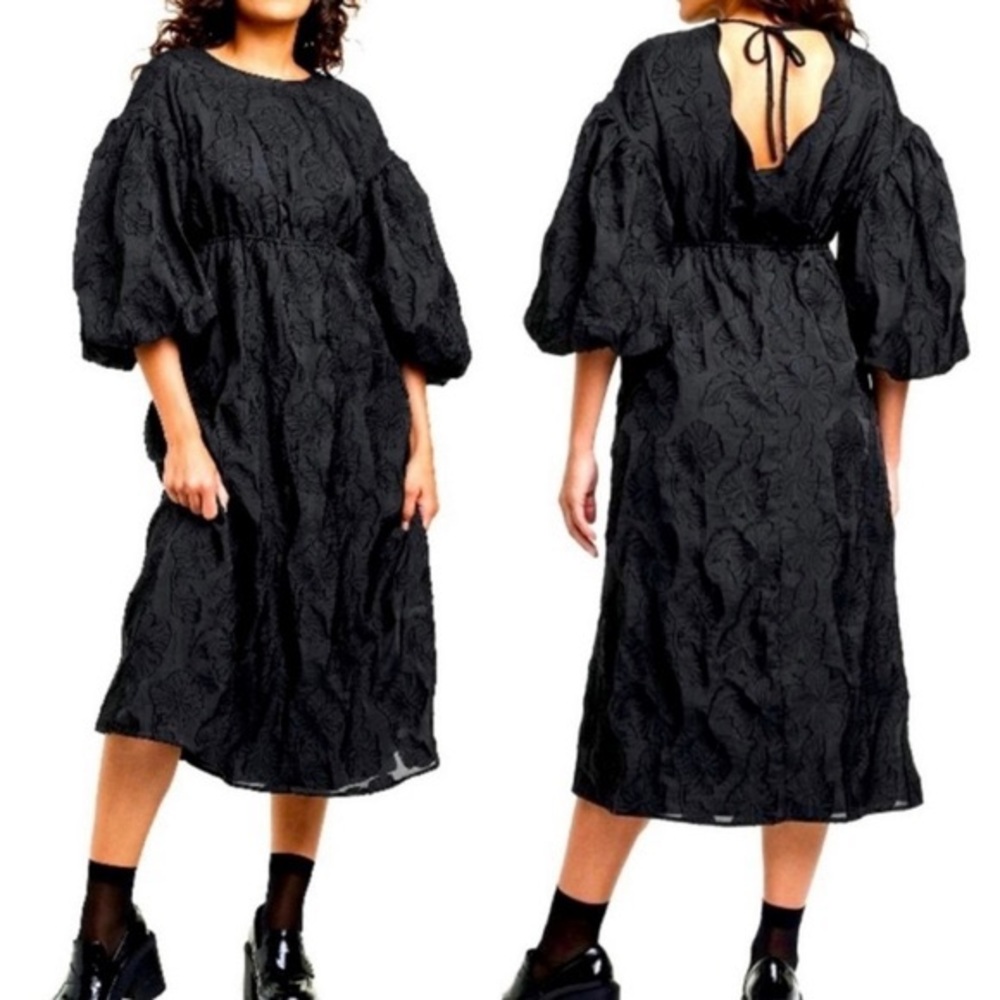 Black midi dress WITH pockets